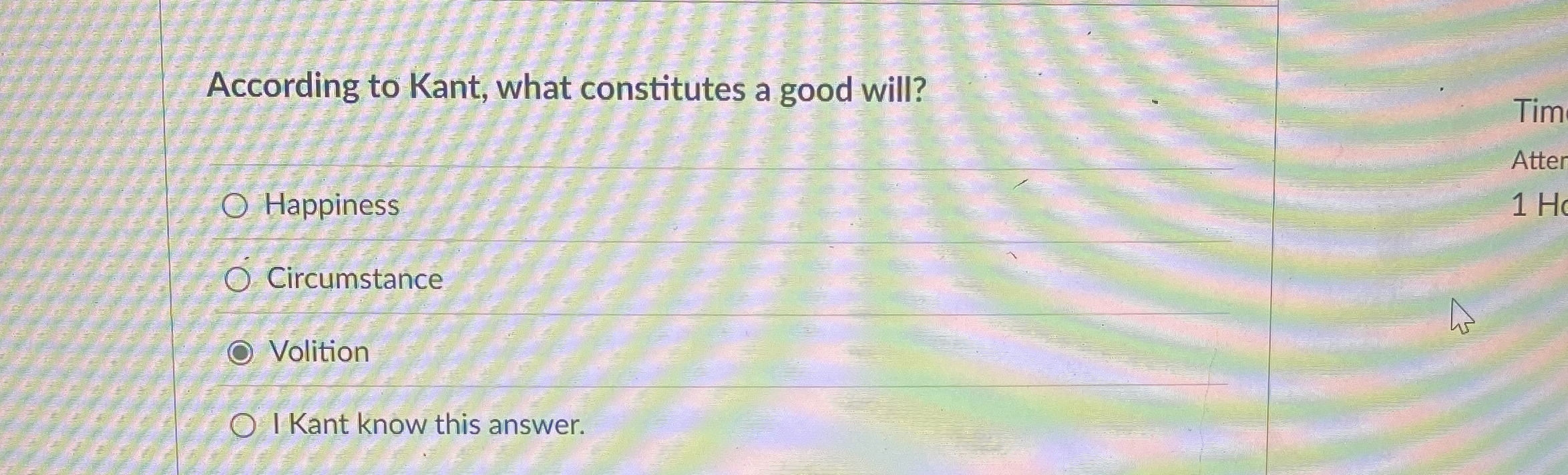 Solved According to Kant, what constitutes a good | Chegg.com