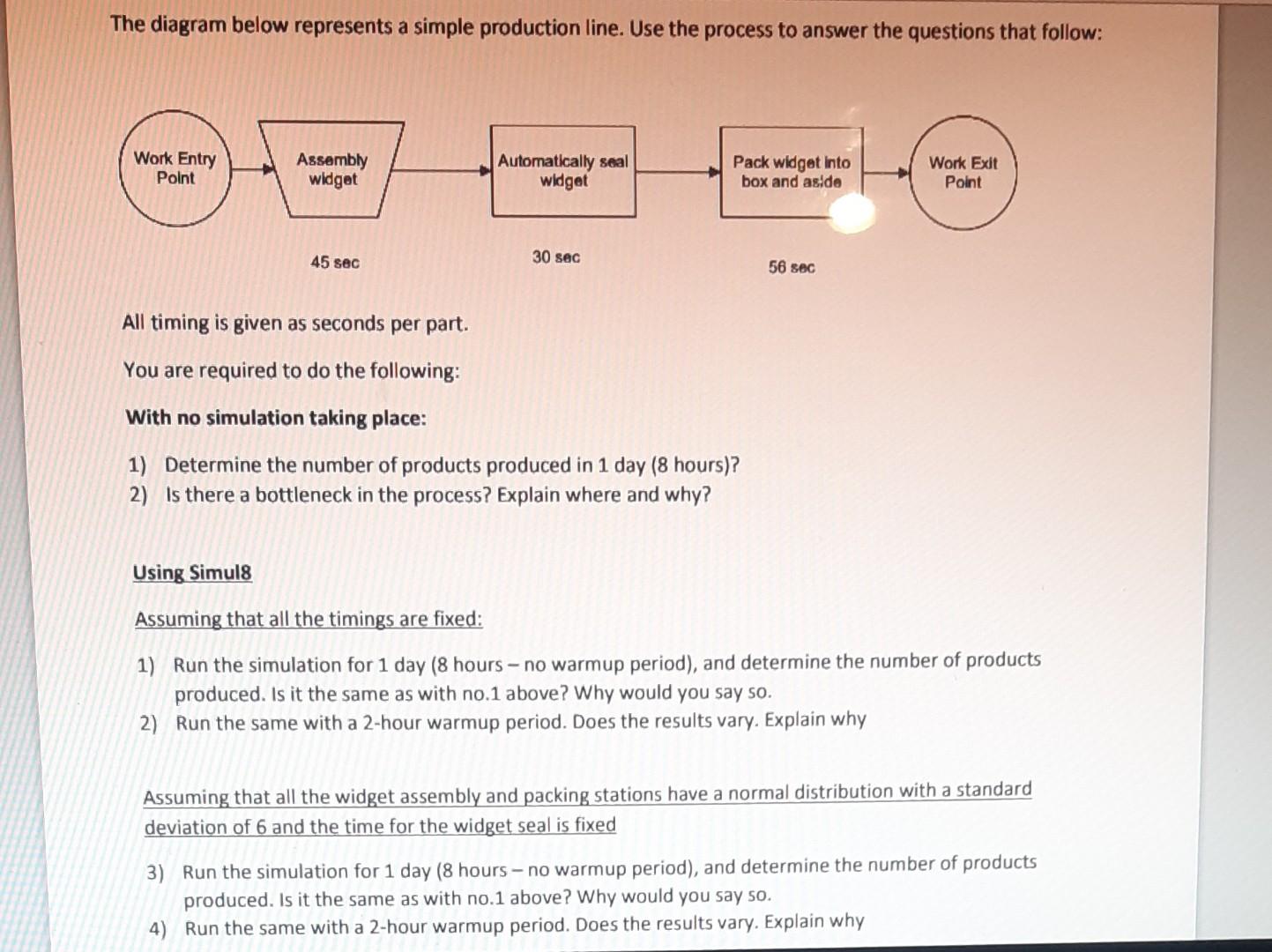 The diagram below represents a simple production | Chegg.com