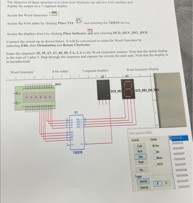 Solved The objective of these exercises is to show how | Chegg.com