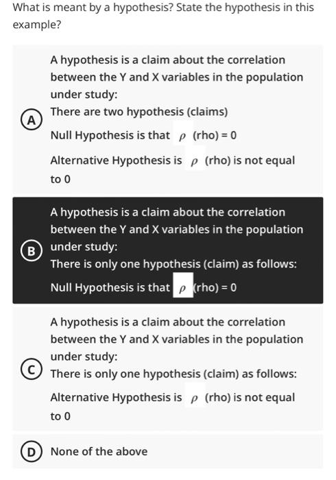 what is meant by hypothesis maths