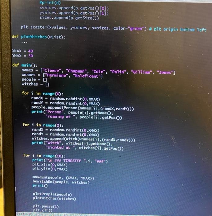 Solved Modify the code to: 1. Add more people to have 10 in | Chegg.com