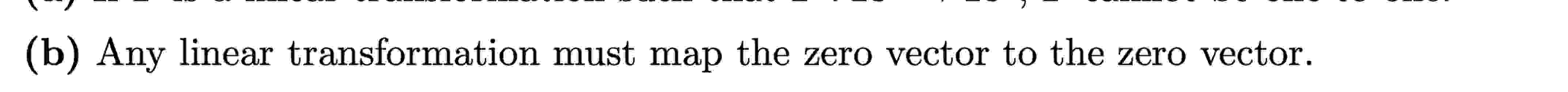 linear transformation of zero vector