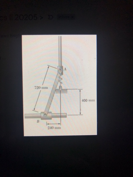 Solved Collars A And B Have The Mass Of Ma Mb Kg And Can Chegg Com