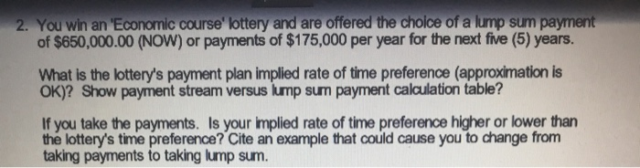 lotto lump sum payout calculator