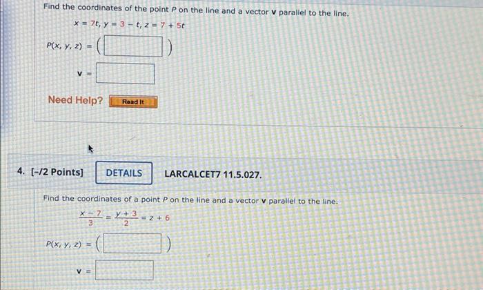 Solved Find The Coordinates Of The Point P On The Line And A | Chegg.com