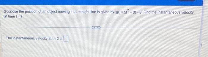 Solved Suppose The Position Of An Object Moving In A | Chegg.com