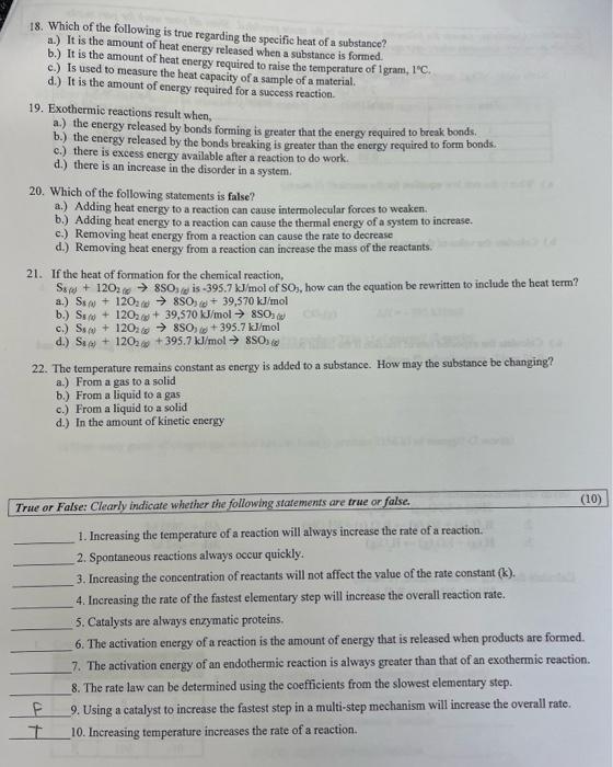 Solved 18. Which of the following is true regarding the | Chegg.com