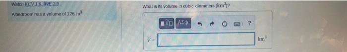 Solved What is its volume in cubic korometers (km3) ? | Chegg.com