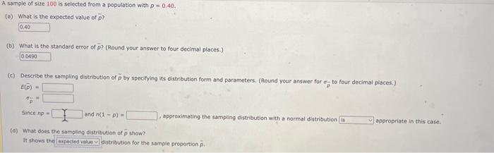 Solved A sample of size 100 is selected from a population | Chegg.com