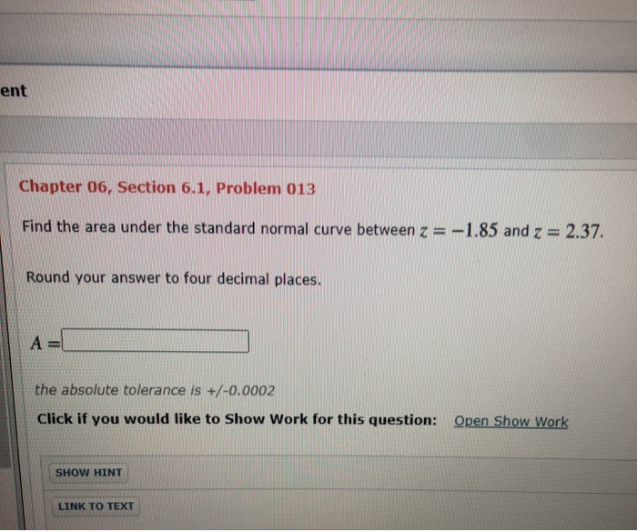 Solved Ent Chapter 06, Section 6.1, Problem 013 Find The | Chegg.com