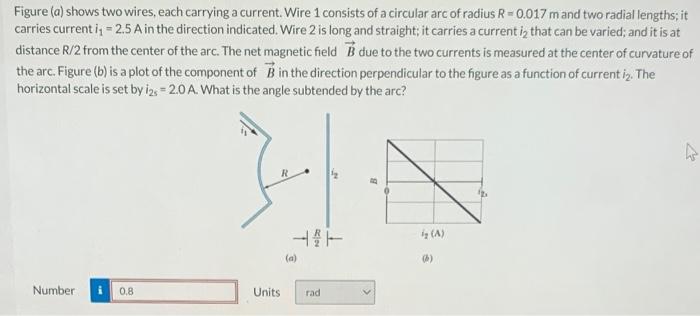 Solved Figure (a) shows two wires, each carrying a current. | Chegg.com