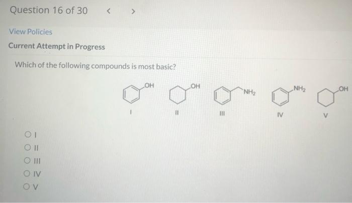 Solved Which of the following compounds is most basic?Which | Chegg.com
