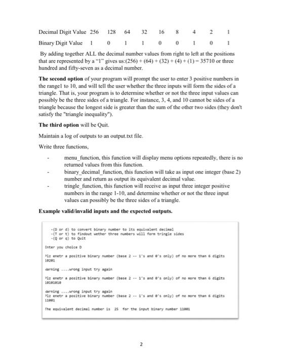 Solved Problem Definition Your program will be "menu | Chegg.com