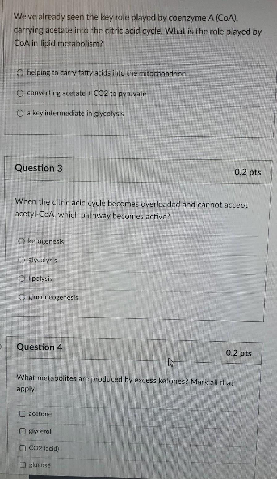 Solved We've already seen the key role played by coenzyme A | Chegg.com