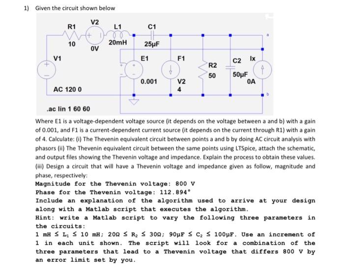 part 2 Is a LT spice simulationpart 3 is a Matlab | Chegg.com