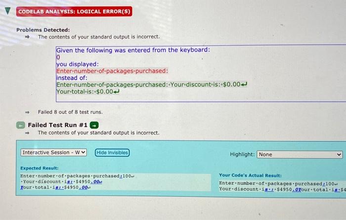 Solved it shows this error everytimw i put in my code. i did | Chegg.com