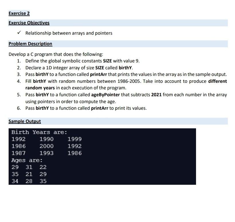 Solved Exercise 2 Exercise Objectives Relationship between | Chegg.com