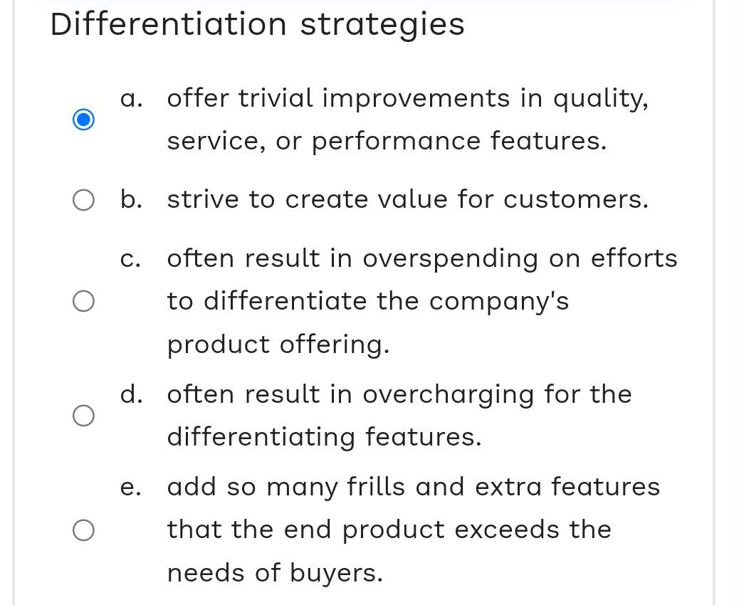 case study questions on differentiation