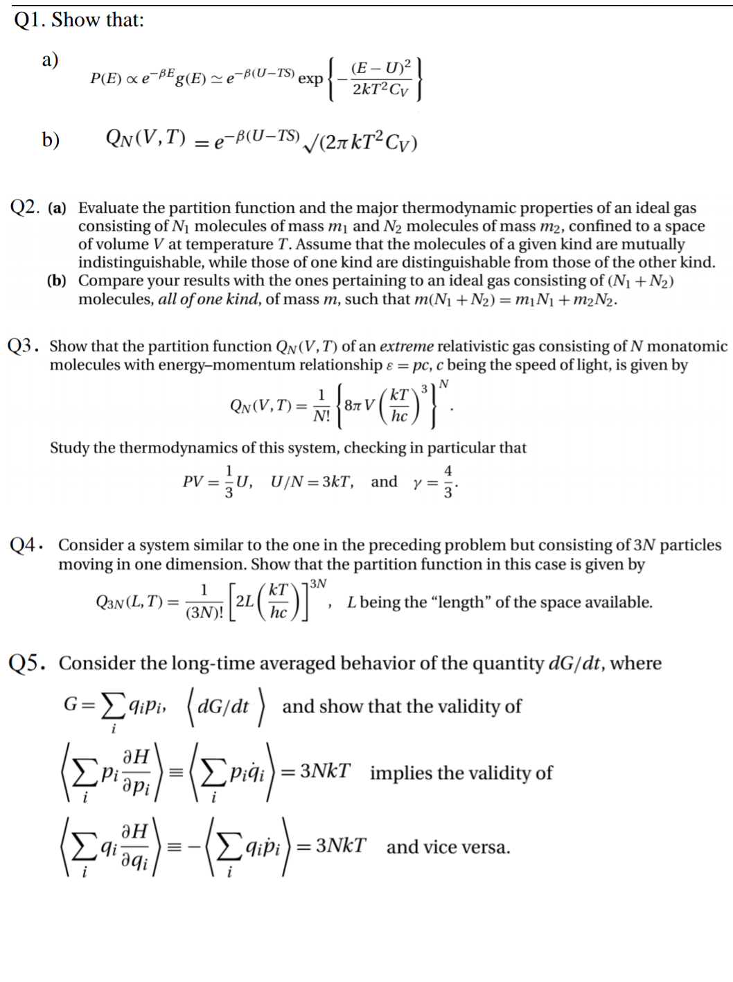 Solved Q1 Show That A P E Ae Be G E E B U Ts Ex Chegg Com