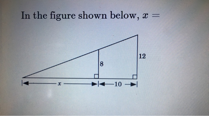 Solved In The Figure Shown Below, X = 10 → | Chegg.com