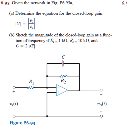 Solved Given the network in Determine the equation for the Chegg