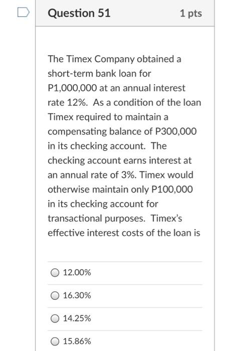 solved-question-51-1-pts-the-timex-company-obtained-a-chegg