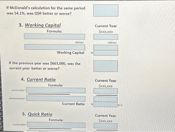 Solved F/S Ratios RESTAURANT BRANDS INTERNATIONAL Stock