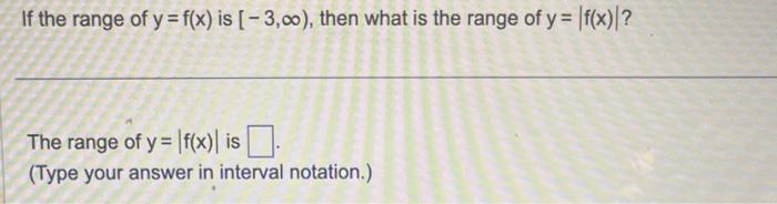 range of y x