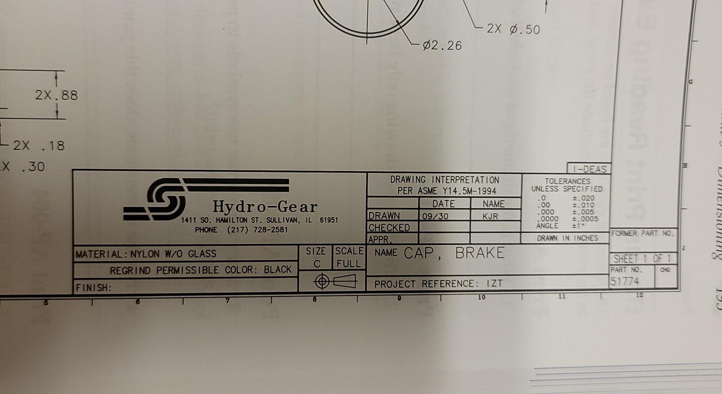 Solved 194 Print Reading for Industry Class Date Name | Chegg.com