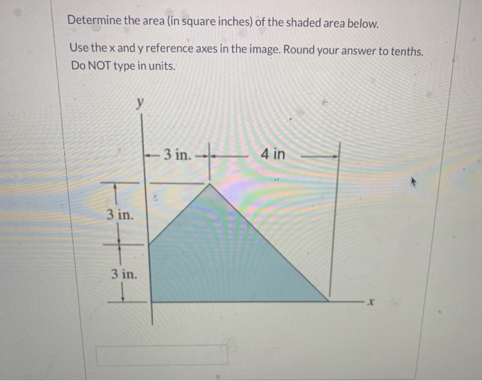 Solved Determine the area (in square inches) of the shaded | Chegg.com