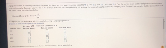 A population that is uniformly distributed between a0 | Chegg.com