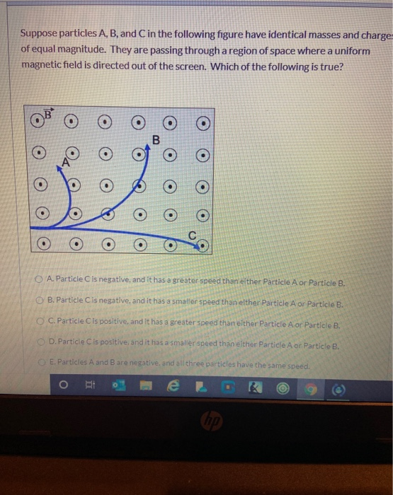 Solved Suppose Particles A, B, And Cin The Following Figure | Chegg.com