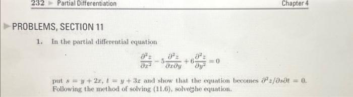 Solved 1. In the partial differential equation | Chegg.com