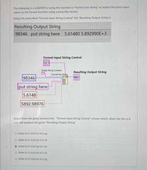 Solved The following is a LabVIEW vi using the function vi | Chegg.com