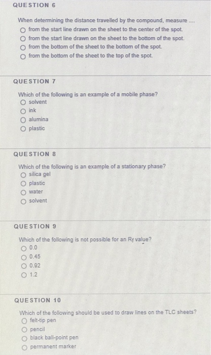 Solved QUESTION 6 When determining the distance travelled by Chegg com