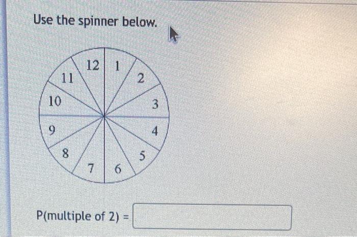 Solved Use the spinner below. | Chegg.com