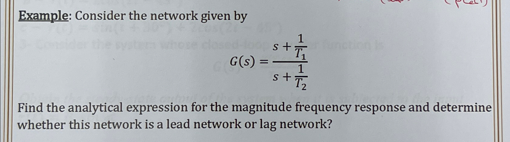 Solved Example: Consider the network given | Chegg.com