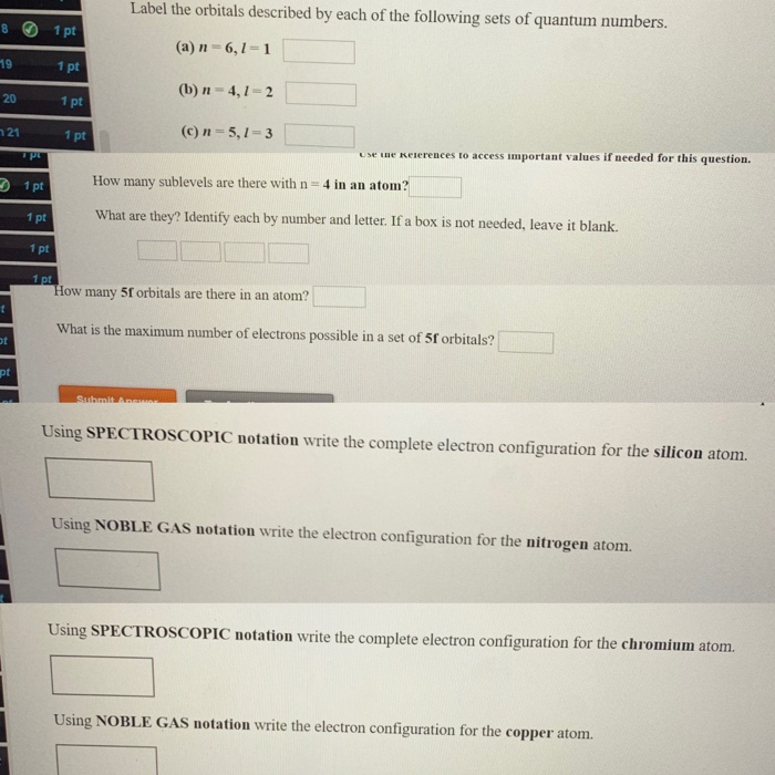 Solved Label the orbitals described by each of the following | Chegg.com
