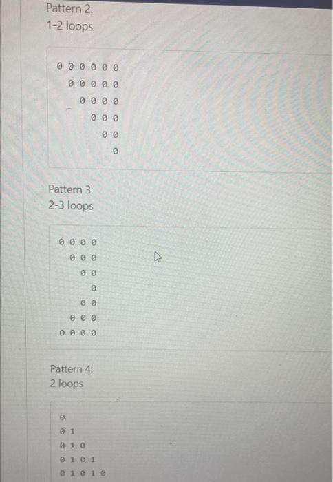 Solved You are going to practice using nested loops in | Chegg.com