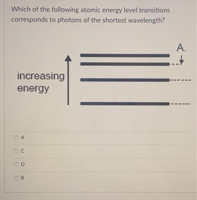 Solved Which of the following atomic energy level | Chegg.com