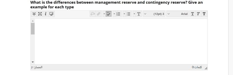 Solved What is the differences between management reserve | Chegg.com