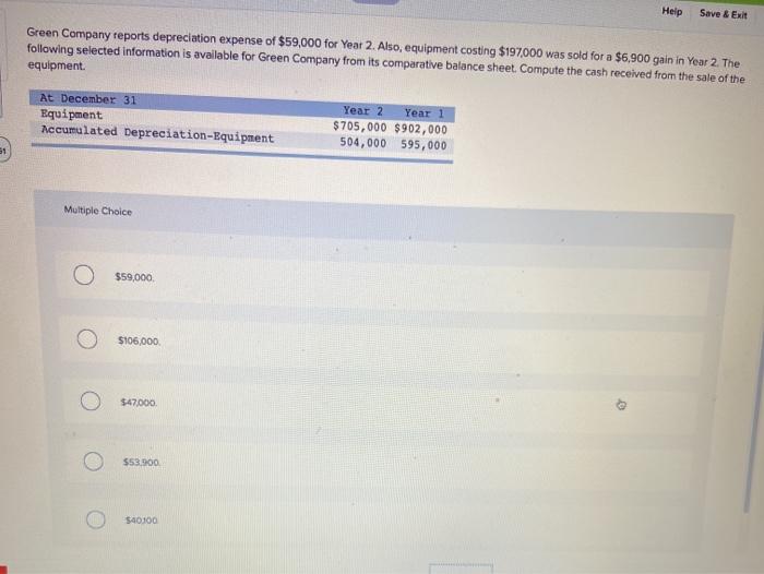 solved-help-save-exit-green-company-reports-depreciation-chegg