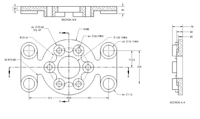 Solved Please create a 3D model of the attached image | Chegg.com