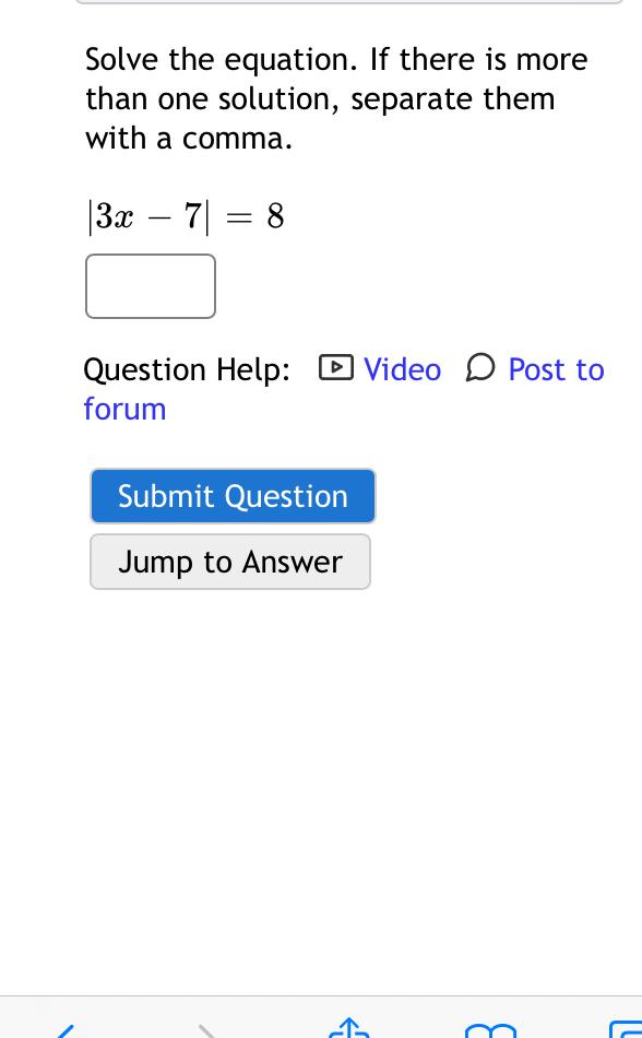 Solved Solve the equation. If there is more than one | Chegg.com