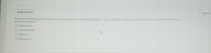 Solved QUESTION 91Which of the following should not be used | Chegg.com