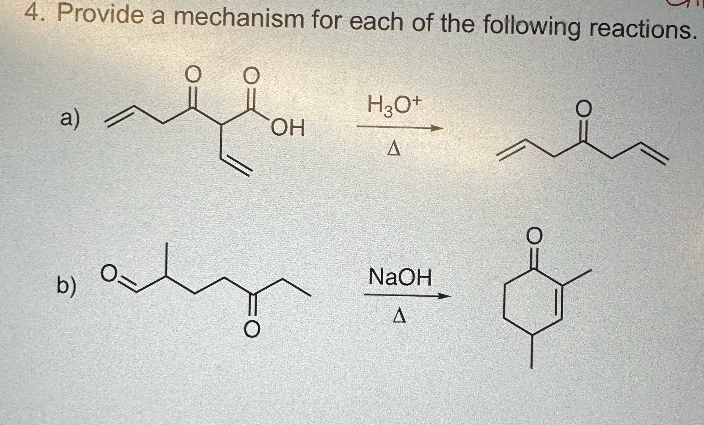 Solved Provide a mechanism for each of the following | Chegg.com