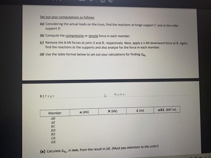 Solved Use The Method Of Virtual Work To Determine The | Chegg.com