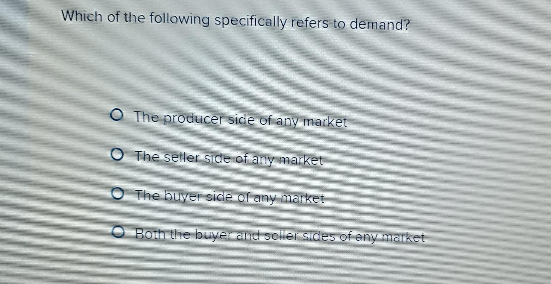 Solved Which of the following specifically refers to | Chegg.com