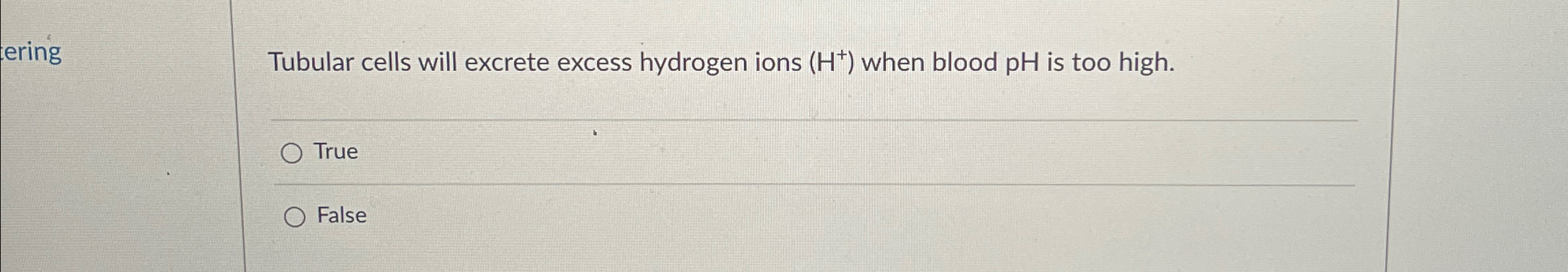 Solved Tubular cells will excrete excess hydrogen ions | Chegg.com