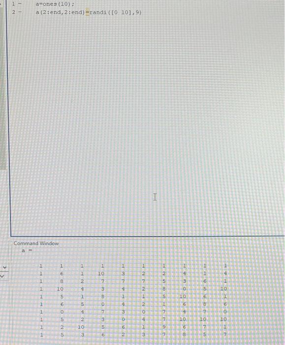 Solved a) Create a 10 X 10 matrix with random numbers | Chegg.com